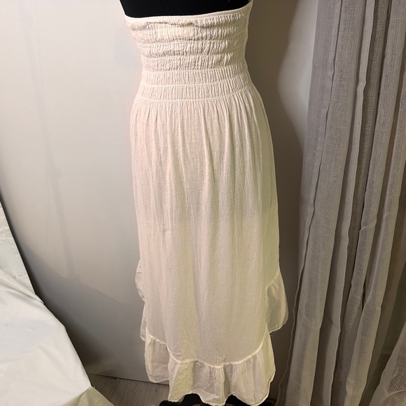 SEASPICE COTTON WHITE HALTER DRESS - Picture 5 of 6